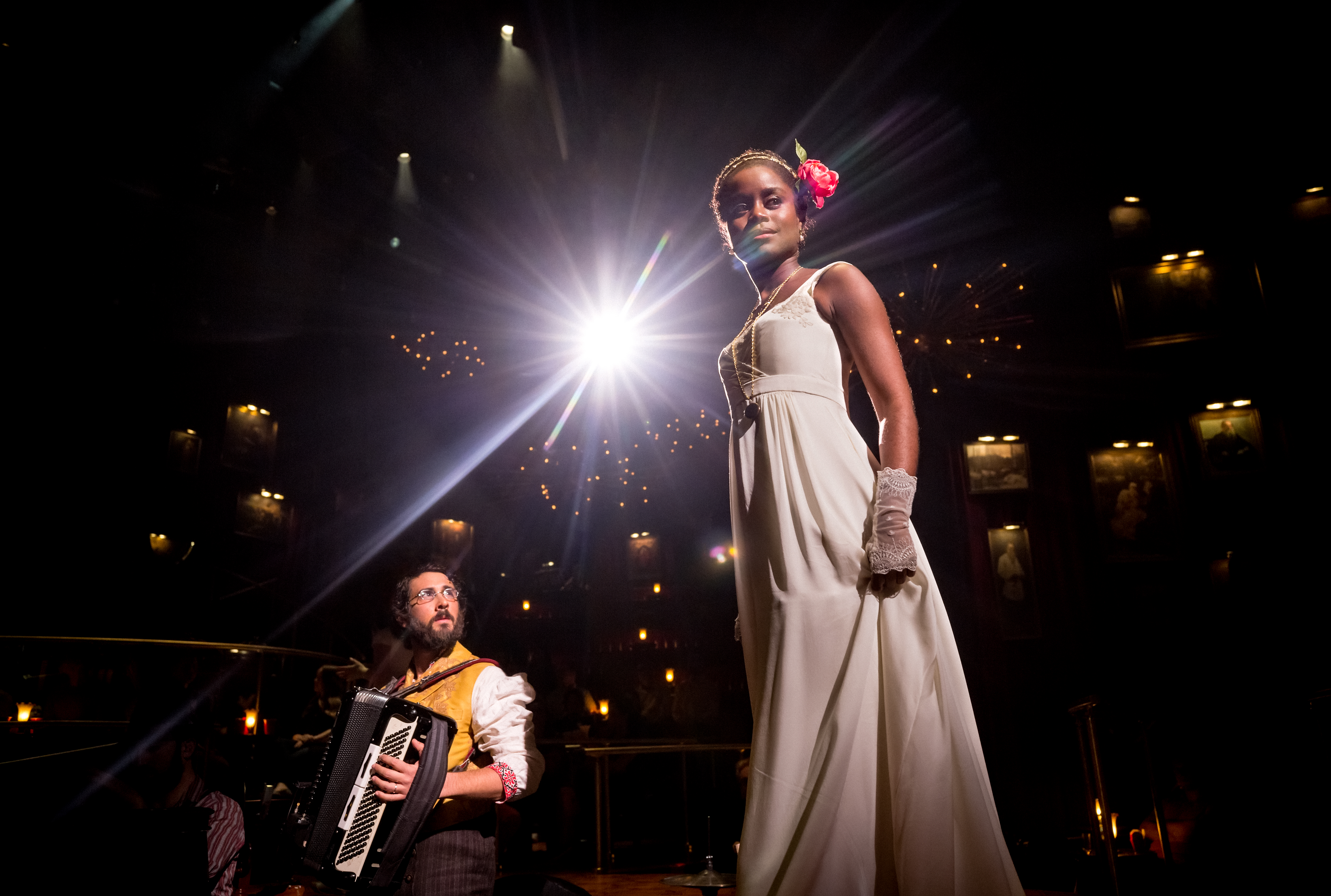 112858 Josh Groban and Denée Benton in NATASHA, PIERRE &amp; THE GREAT COMET OF 1812 - Photo by Chad Batka