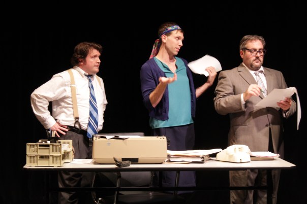 Nathaniel Gillespie, Jonathan Hoskins and Greg Parroff in a scene from CONFIDENCE Sept 2018