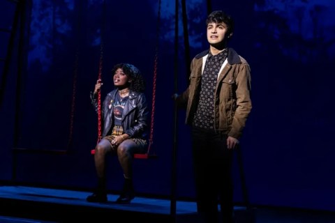 Lauren Chanel and Rishi Golani in the North American Tour of JAGGED LITTLE PILL_ Photo by Matthew Murphy for MurphyMade, 2022